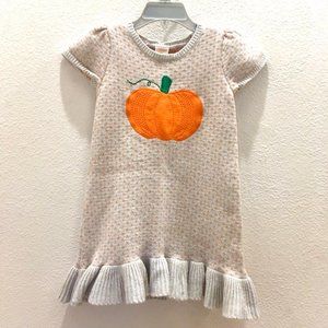 Girls Short Sleeve Pumpkin Fairisle Knitted Dress - by Gymboree - Fall / Autumn